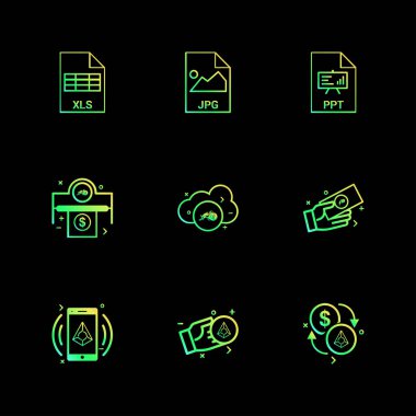 iş yaratıcı simgeler vektör tasarım düz koleksiyonu