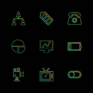 iş yaratıcı düz tasarım simgeler vektör koleksiyonu