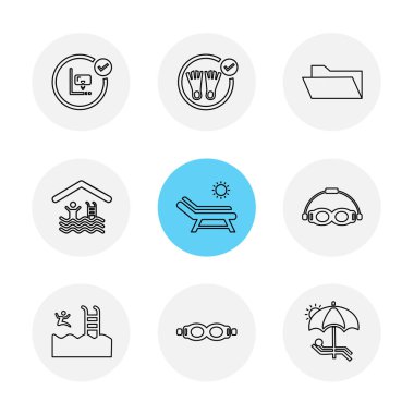 dizi iş ikonları/simgeleri, vektör, illüstrasyon 