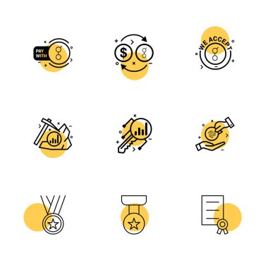 iş yaratıcı düz tasarım simgeler vektör koleksiyonu