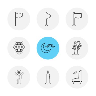 çeşitli minimalist vektör app simge kümesi  