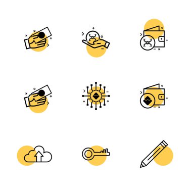 iş yaratıcı düz tasarım simgeler vektör koleksiyonu