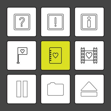 minimalist vektör simge kümesi  