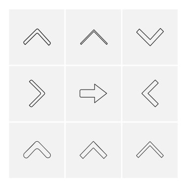 oklar yön işaretçiler yaratıcı simgeler ayarla, düz özel koleksiyon vektör