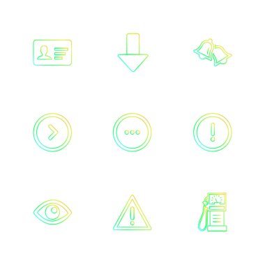 Beyaz arka plan üzerinde farklı minimalist düz vektör app simgeleri