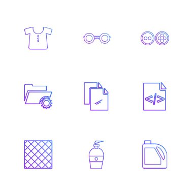 Beyaz arka plan üzerinde renkli farklı minimalist düz vektör app simgeleri