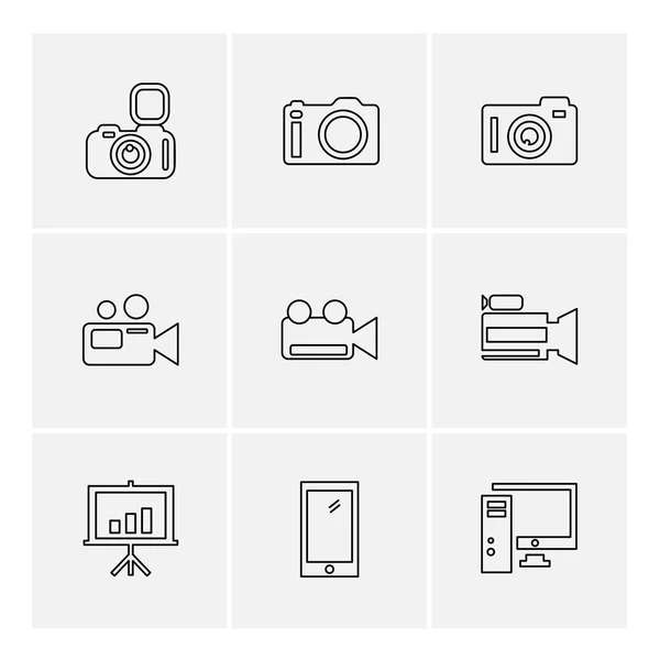 Conjunto Iconos Negocio Vector Ilustración — Archivo Imágenes Vectoriales