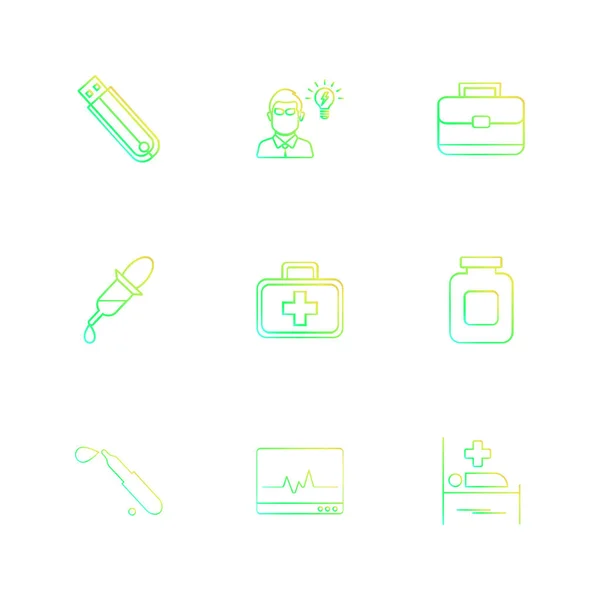 Conjunto Iconos Negocio Vector Ilustración — Vector de stock