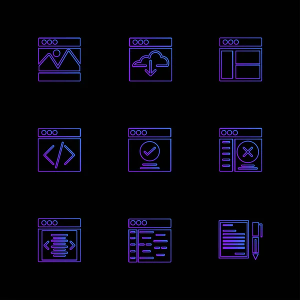 Computers Digitale Apparaten Gadgets Knoppen Set Van Vlakke Stijl Iconen — Stockvector