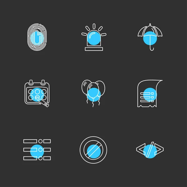 Conjunto Iconos Vectoriales Minimalistas Con Varios Símbolos — Vector de stock