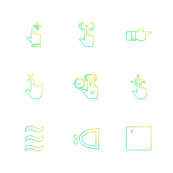 Conjunto Varios Iconos Aplicaciones Vectoriales Minimalistas — Vector de stock