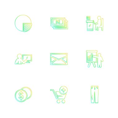 iş yaratıcı düz tasarım simgeler vektör koleksiyonu