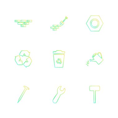 çeşitli minimalist vektör app simge kümesi  