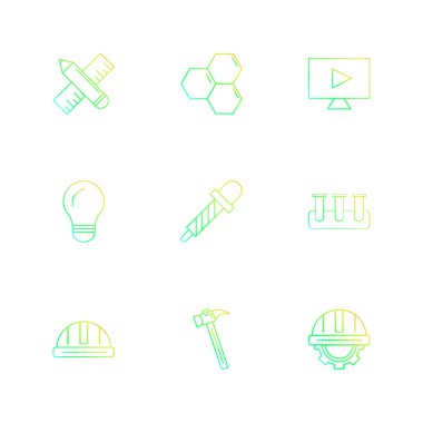 çeşitli minimalist vektör app simge kümesi  