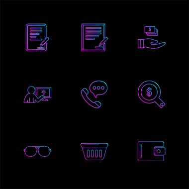 çeşitli minimalist vektör app simge kümesi  