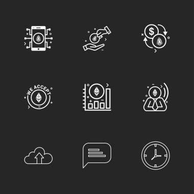 iş yaratıcı düz tasarım simgeler vektör koleksiyonu