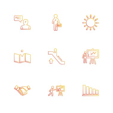 iş yaratıcı düz tasarım simgeler vektör koleksiyonu