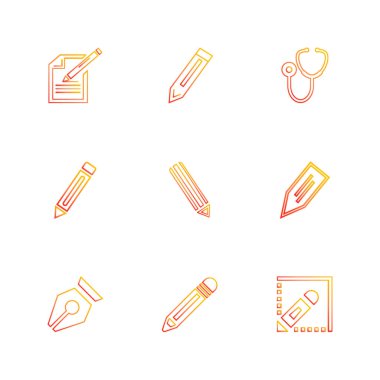 dizi iş ikonları/simgeleri, vektör, illüstrasyon 