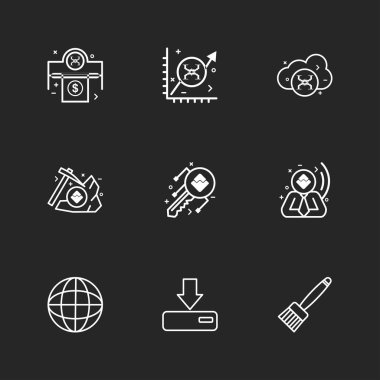 iş yaratıcı simgeler vektör tasarım düz koleksiyonu