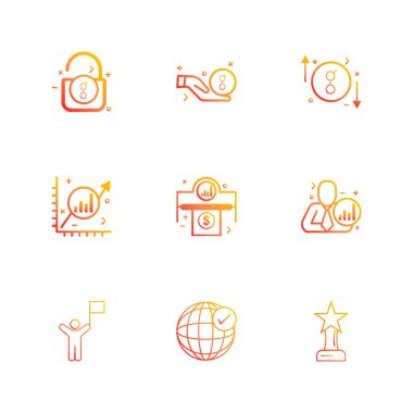 iş yaratıcı düz tasarım simgeler vektör koleksiyonu