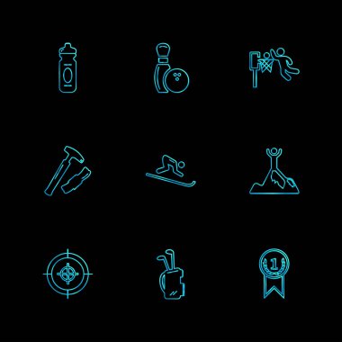 çeşitli minimalist vektör app simge kümesi  