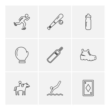 farklı minimalist düz vektör app simgeleri beyaz kareler