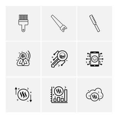 iş yaratıcı simgeler vektör tasarım düz koleksiyonu