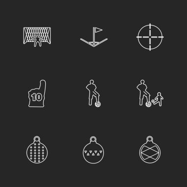 farklı minimalist düz vektör app simgeler siyah arka plan üzerine