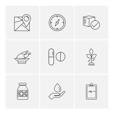 dizi iş ikonları/simgeleri, vektör, illüstrasyon 