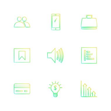 dizi iş ikonları/simgeleri, vektör, illüstrasyon 