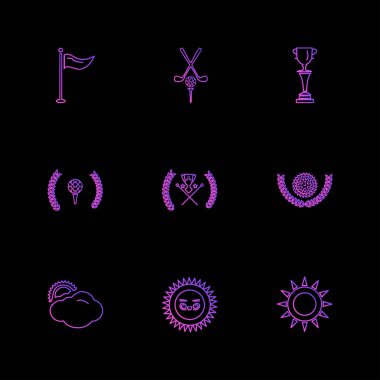 dizi iş ikonları/simgeleri, vektör, illüstrasyon 