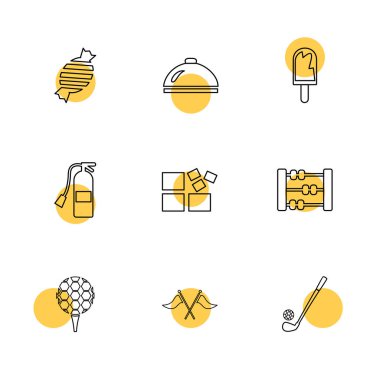 çeşitli minimalist vektör app simge kümesi  