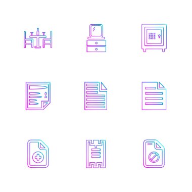 iş yaratıcı simgeler vektör tasarım düz koleksiyonu