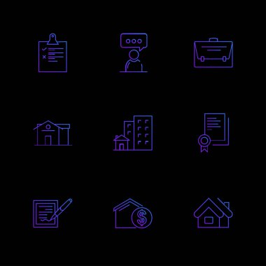 iş yaratıcı simgeler vektör tasarım düz koleksiyonu