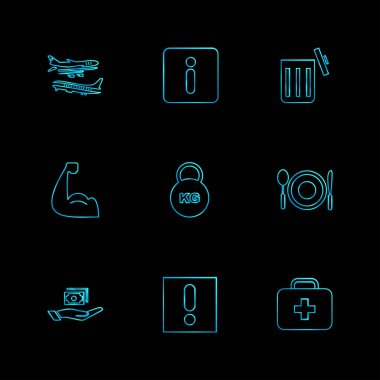 dizi iş ikonları/simgeleri, vektör, illüstrasyon 