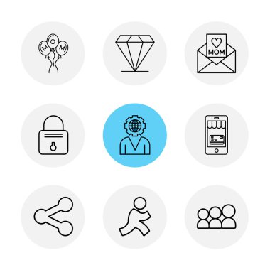 iş yaratıcı düz tasarım simgeler vektör koleksiyonu