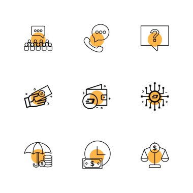 iş yaratıcı düz tasarım simgeler vektör koleksiyonu