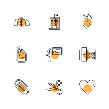 iş yaratıcı simgeler vektör tasarım düz koleksiyonu