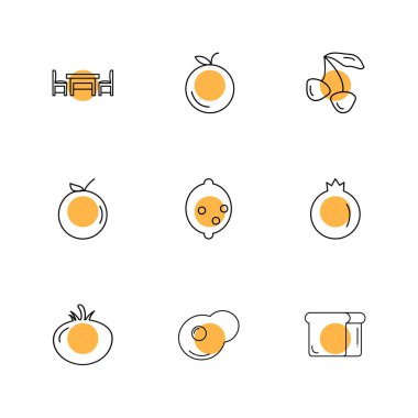 çok basit bir set düz app simgelerin vektör çizim beyaz arka plan üzerinde 