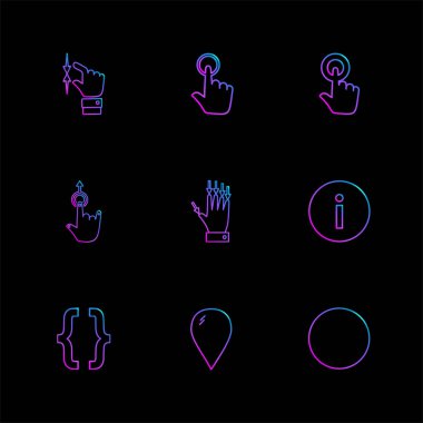 bilgisayar yaratıcı düz tasarım simgeler vektör koleksiyonu