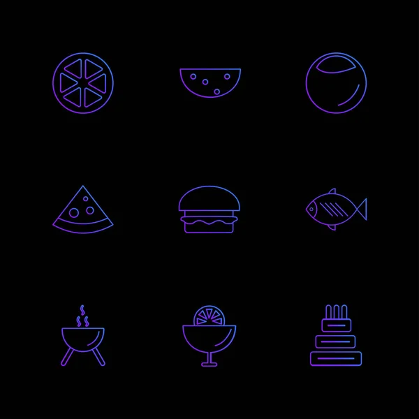 Set Minimalistic Vector Icons — Stock Vector