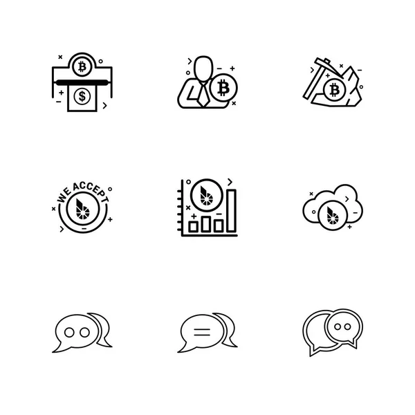 Vector Collection Business Creative Flat Design Icons — Stock Vector