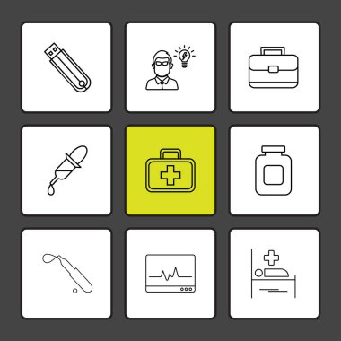 dizi iş ikonları/simgeleri, vektör, illüstrasyon 