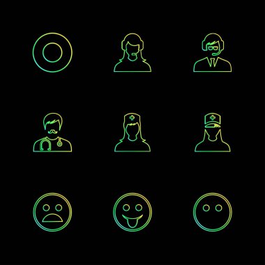 Kullanıcı profil resmi simgeler basit tarzda ayarla