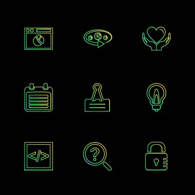 iş yaratıcı düz tasarım simgeler vektör koleksiyonu