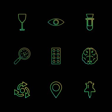 dizi iş ikonları/simgeleri, vektör, illüstrasyon 