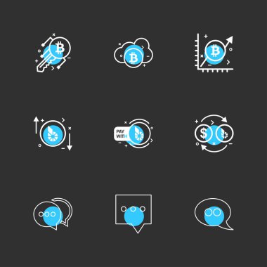 iş yaratıcı simgeler vektör tasarım düz koleksiyonu