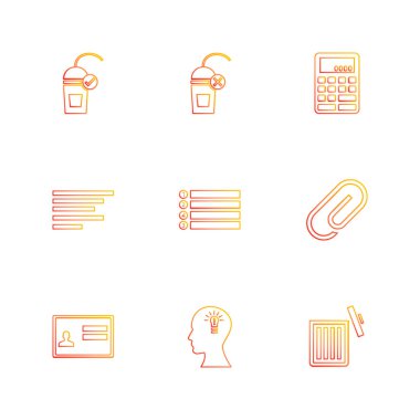 bilgisayar yaratıcı düz tasarım simgeler vektör koleksiyonu