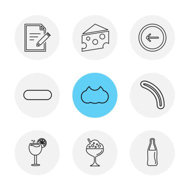 çeşitli minimalist vektör app simge kümesi  