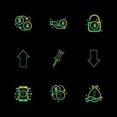 iş yaratıcı simgeler vektör tasarım düz koleksiyonu